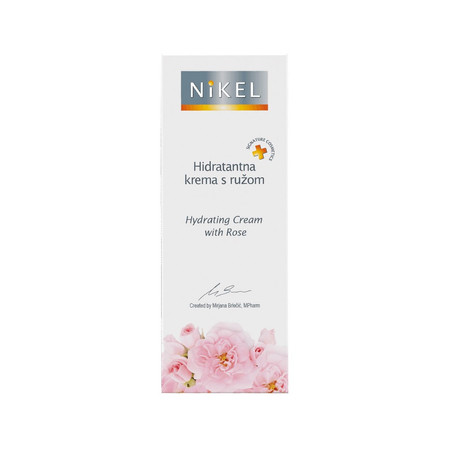 Nikel, Nawilżający krem do twarzy z różą, 50 ml