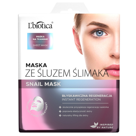 L'biotica – Snail Mask, Maska ze śluzem ślimaka – 23 ml