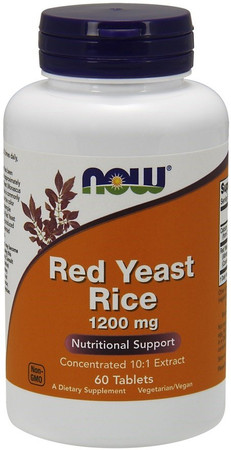 ow Foods Red Yeast Rice Concentrated 10:1 Extract, 1200mg na wsparcie układu krążenia 60 tabl.
