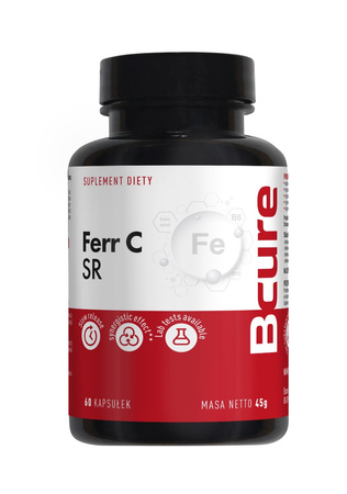 BCure Ferr C SR Żelazo z witaminą C 60 kaps.