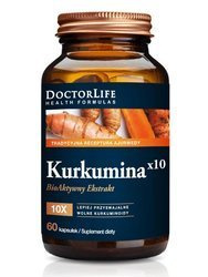 DoctorLife Kurkumina x10 bioaktywny ekstrakt 500 mg 60 kaps.