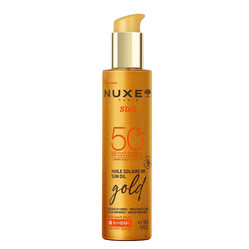 Sun rozświetlający olejek z drobinkami do opalania twarzy i ciała SPF50 150ml