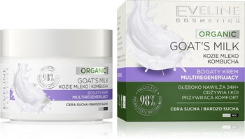 Eveline Organic Goat`s Milk Bogaty Krem multiregenerujący na dzień i noc - cera sucha i bardzo sucha 50ml