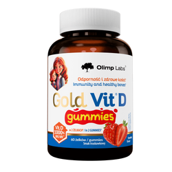 Olimp Labs Gold Vit D Gummies smak truskawka 60 tabl.