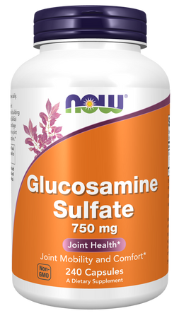 NOW FOODS Glucosamine Sulfate - Siarczan glukozaminy 750 mg (240 kaps.)