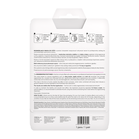 L'biotica Maska regenerująca do stóp w postaci nasączonych skarpetek