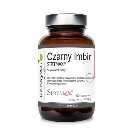 KENAY Czarny Imbir SIRTMAX® na wsparcie ochrony antyoksydacyjnej i ochrony komórek przed stresem oksydacyjnym 60 kaps.