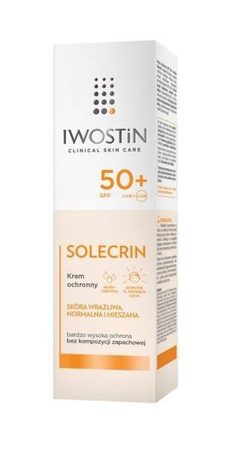 Iwostin Solecrin krem ochronny skóra wrażliwa i normalna SPF50+ 50 ml