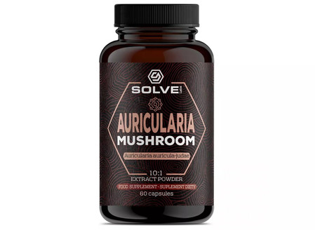 SolveLabs Auricularia (Uszak bzowy) 10:1 wsparcie odporności 60 kaps.