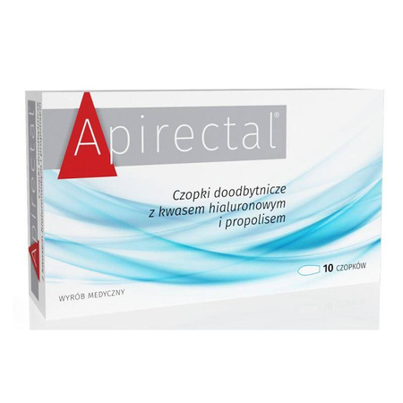 Apirectal Czopki doodbytnicze hialuron i propolis