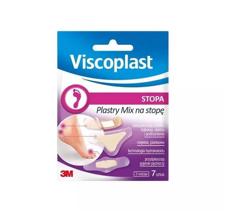 Viscoplas plastry MIX na stopę 3 rozmiary 7 sztuk