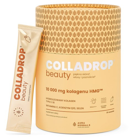 Colladrop® Beauty, kolagen HMG™ 10000 mg  Mango - 30 saszetek