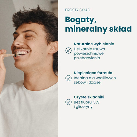 Georganics, Mineralna pasta do zębów w słoiku, bez fluoru, do codziennej pielęgnacji, smak mięty pieprzowej, 60 ml