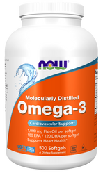 Now Foods OMEGA-3 1000 mg kwasy tłuszczowe EPA i DHA 500 kaps.