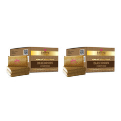 Zestaw: 2x Sattva - Henna w kostce Ciemny Brąz 3x80g
