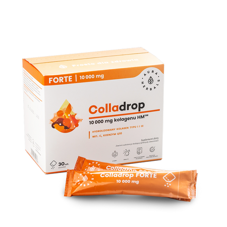 Aura Herbals - Colladrop Forte kolagen morski 10000 mg - 30 sasz.