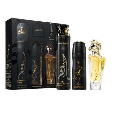 Maahir zestaw woda perfumowana spray 100ml + dezodorant spray 200ml + odświeżacz powietrza 300ml