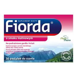 Pastylki do ssania o smaku malinowym 30 szt.