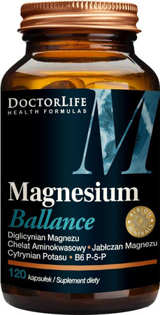 Doctor Life Magnesium Ballance cytrynian i jabłczan magnezu magnez 240mg - 120 kaps.