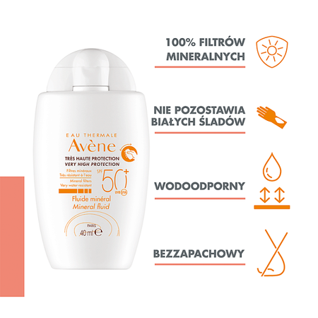 Avène Fluid mineralny SPF 50+ 40 ml