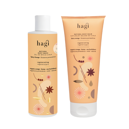 Hagi - Xmas Zestaw Korzennna Pomarańcza Balsam do ciała 200ml+Żel do mycia ciała 300ml