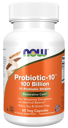 NOW FOODS Probiotic-10 - 100 Bilion (60 kaps.)