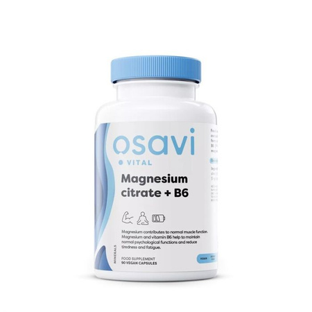 Osavi Magnesium Citrate + B6, 375mg + 4.2mg - 90 kaps