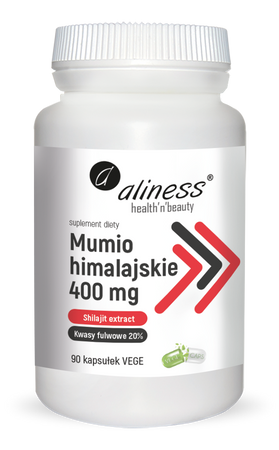 Aliness Mumio himalajskie (Shilajit extract) 400mg  x 90 kaps. Vege 