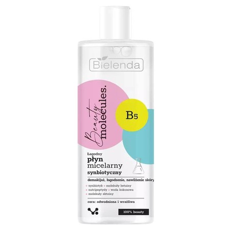 Bielenda Beauty Molecules.Łagodny Płyn micelarny synbiotyczny - do cery wrażliwej i odwodnionej 500ml