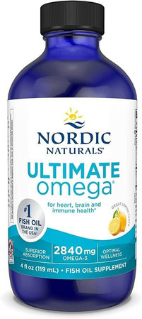Nordic Naturals Ultimate Omega 3 kwasy Omega 3 2840 mg kwasy EPA i DHA 119 ml smak cytryna