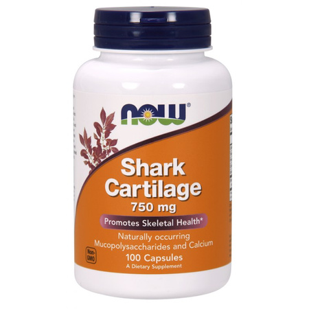 Now - Shark cartilage - Chrząstka rekina - 750 mg - 100 kaps