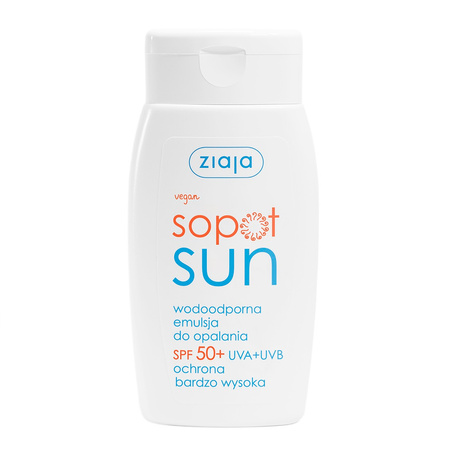 Ziaja Sopot Sun, emulsja wodoodporna do opalania SPF50+ 125ml