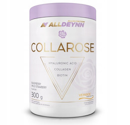 ALLNUTRITION Alldeynn Collarose Kolagen Peptydy Verisol + Witamina C + Biotyna 300 g smak malina - poziomka
