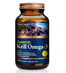Doctor Life Antarctic Krill Omega-3 szybko przyswajalne omega-3 z fosfolipidami i astaksantyną suplement diety 120 kaps.