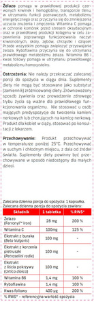 Life Care Żelazo wzbogacone naturalnymi ekstraktami 60 kaps.
