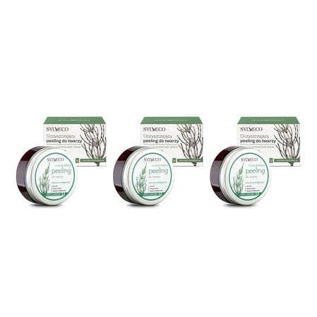 Zestaw: 3x Sylveco − Hipoalergiczny, oczyszczający. Peeling do twarzy − 75 ml