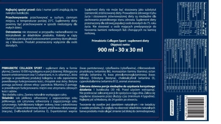 Zestaw 2x Primabiotic Kolagen Collagen Sport 30 szt. x 30ml