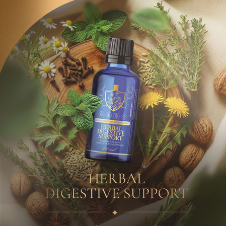 Powerful Brand Herbal Digestive Support Maceraty roślnne naturalne wsparcie trawienia i układu pokarmowego 100ml