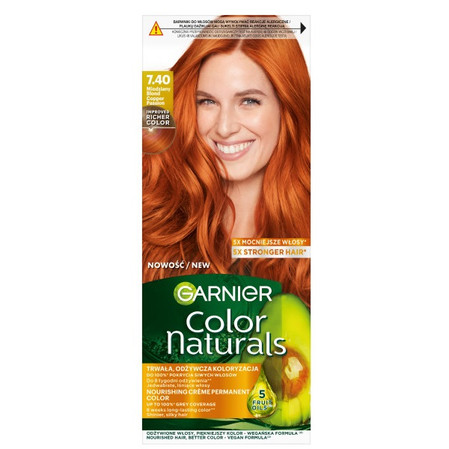Color Naturals Creme krem koloryzujący do włosów 7.40 Miedziany Blond