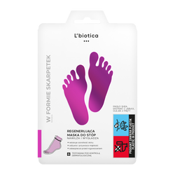 L'biotica Maska regenerująca do stóp w postaci nasączonych skarpetek