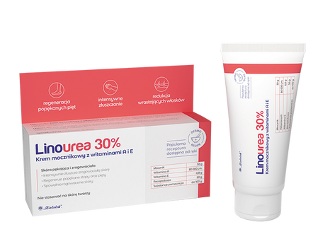 Ziołolek − LINOUREA 30%, krem mocznikowy − 50 g