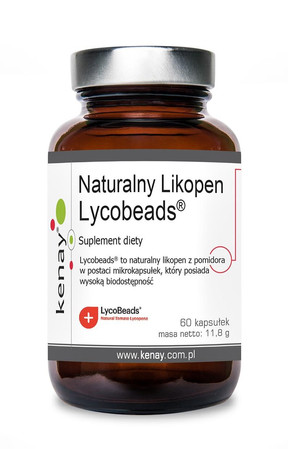 KENAY Naturalny Likopen Lycobeads na wsparcie ochrony antyoksydacyjnej i zdrowia skóry 60 kaps.