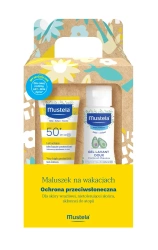 Mustela Zestaw Maluszek na wakacjach 2024 (Mleczko przeciwsłoneczne 40ml + Delikatny żel 100ml)