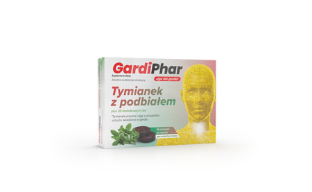 GardiPhar Tymianek z podbiałem plus 20 dodatkowych ziół 16 tabl.
