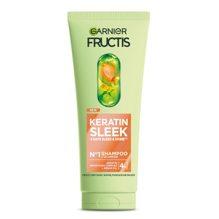 Fructis Keratin Sleek szampon do włosów suchych i puszących się 200ml