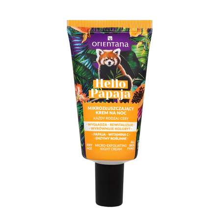 Orientana - Hello Papaya Mikrozłuszający krem na noc Witamina C Enzymy roślinne 40ml