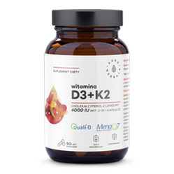 Aura Herbals Witamina D3 4000 IU + K2 na wsparcie układu odpornościowego 90 kaps. vege