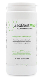 ZeoBentMED ® Ultradrobny Mikronizowany Zeolit i Bentonit 500mg 200 kaps. wyrób medyczny