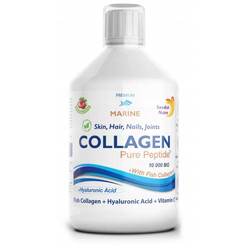 Swedish Nutra Collagen 10 000 mg Marine Kolagen na młody wygląd 500 ml bez cukru