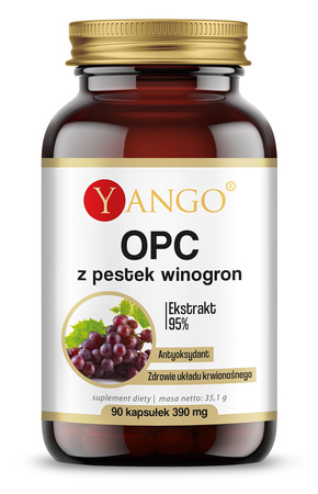 OPC Ekstrakt Z Pestek Winogron 300mg suplement diety 90 kapsułek